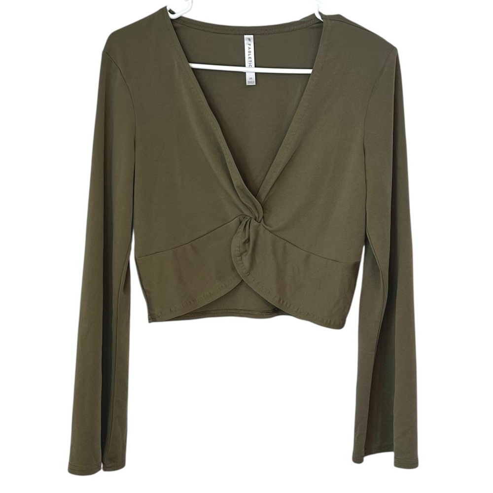 Fabletics Twist Front Top Green M - Picture 3 of 5